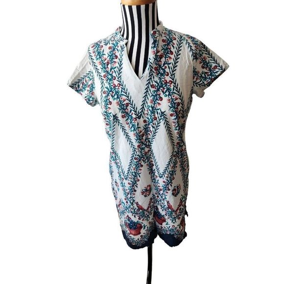 W Tops - Boho Summer Peasant Fruit Inspired Cotton Shift Dress 12 Festival